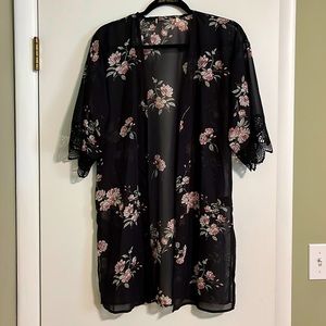 Sheer Floral cover up